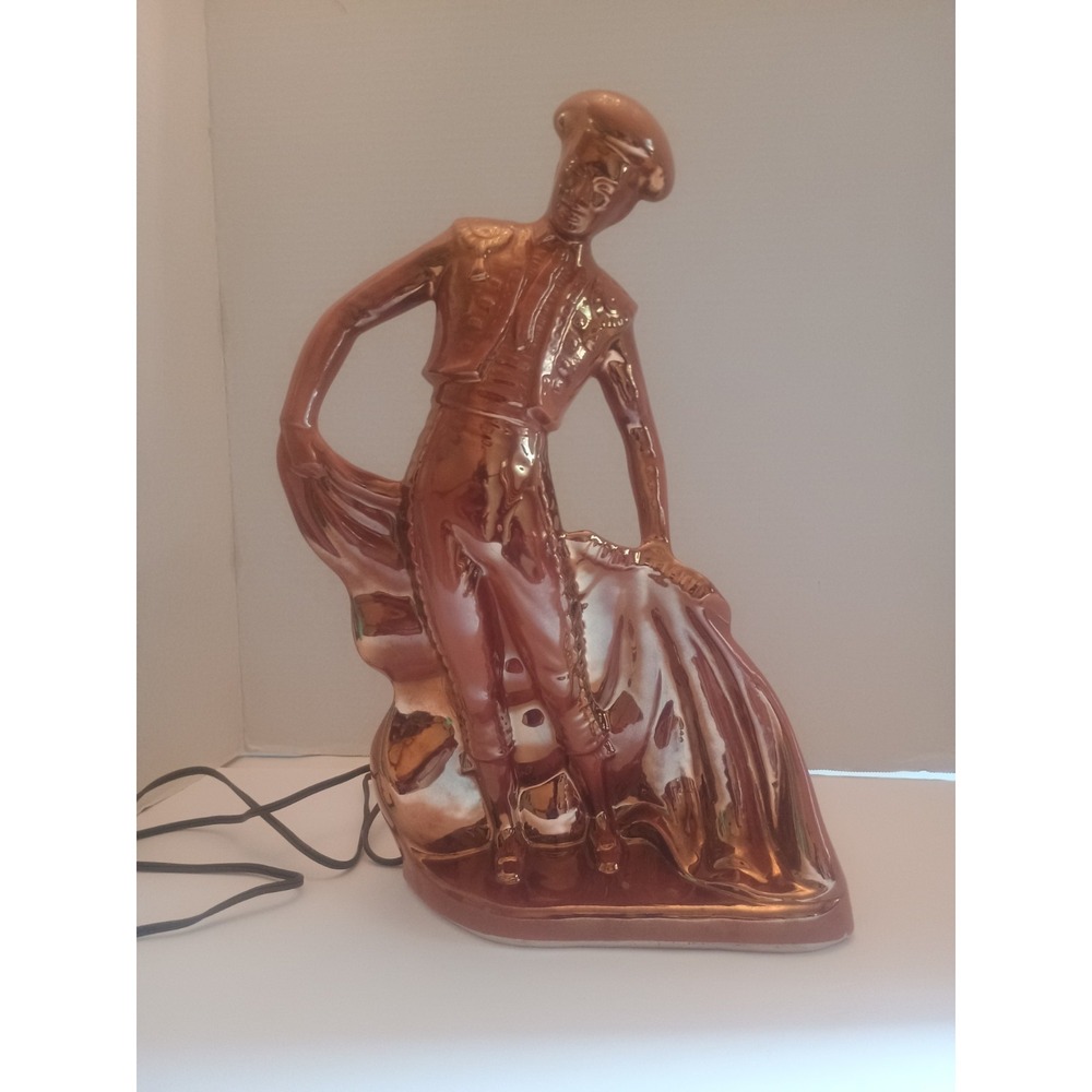 Rare Vintage Lane & Co. Van Nuys CAL.F  Ceramic Matador Table/TV Lamp 15" Tall